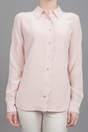 Equipment Brett Ruffled Button Down Blouse Rose - Lyst