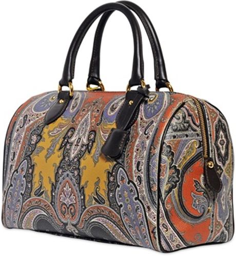 Etro Calcutta Paisley Printed Top Handle Bag in Multicolor (multi) | Lyst