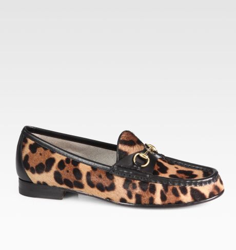 gucci leopard print loafers