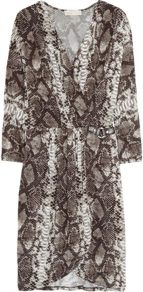 Michael by Michael Kors Printed Stretchjersey Dress - Lyst