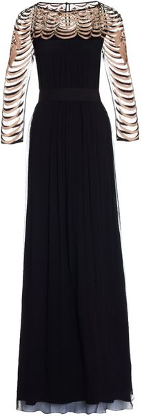 Temperley London Black Silk Embroidery Gown - Lyst