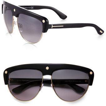 Tom Ford Liane Shield Aviator Sunglasses - Lyst