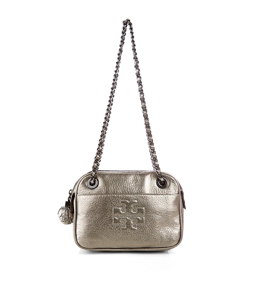 Tory Burch Thea Metallic Crossbody Bag in Gold (gunmetal) Lyst