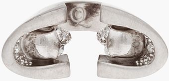 Alexander McQueen Silver Twin_skull Ring - Lyst