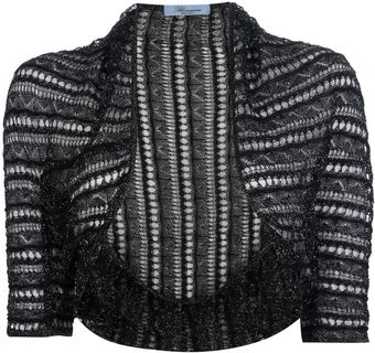 Blumarine Crocheted Cardigan - Lyst