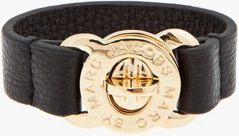 Marc By Marc Jacobs Leather Large Turnlock Bracelet - Lyst