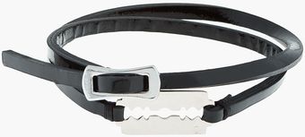 McQ by Alexander McQueen Mini Patent Leather Razor Blade Double Wrap Bracelet - Lyst