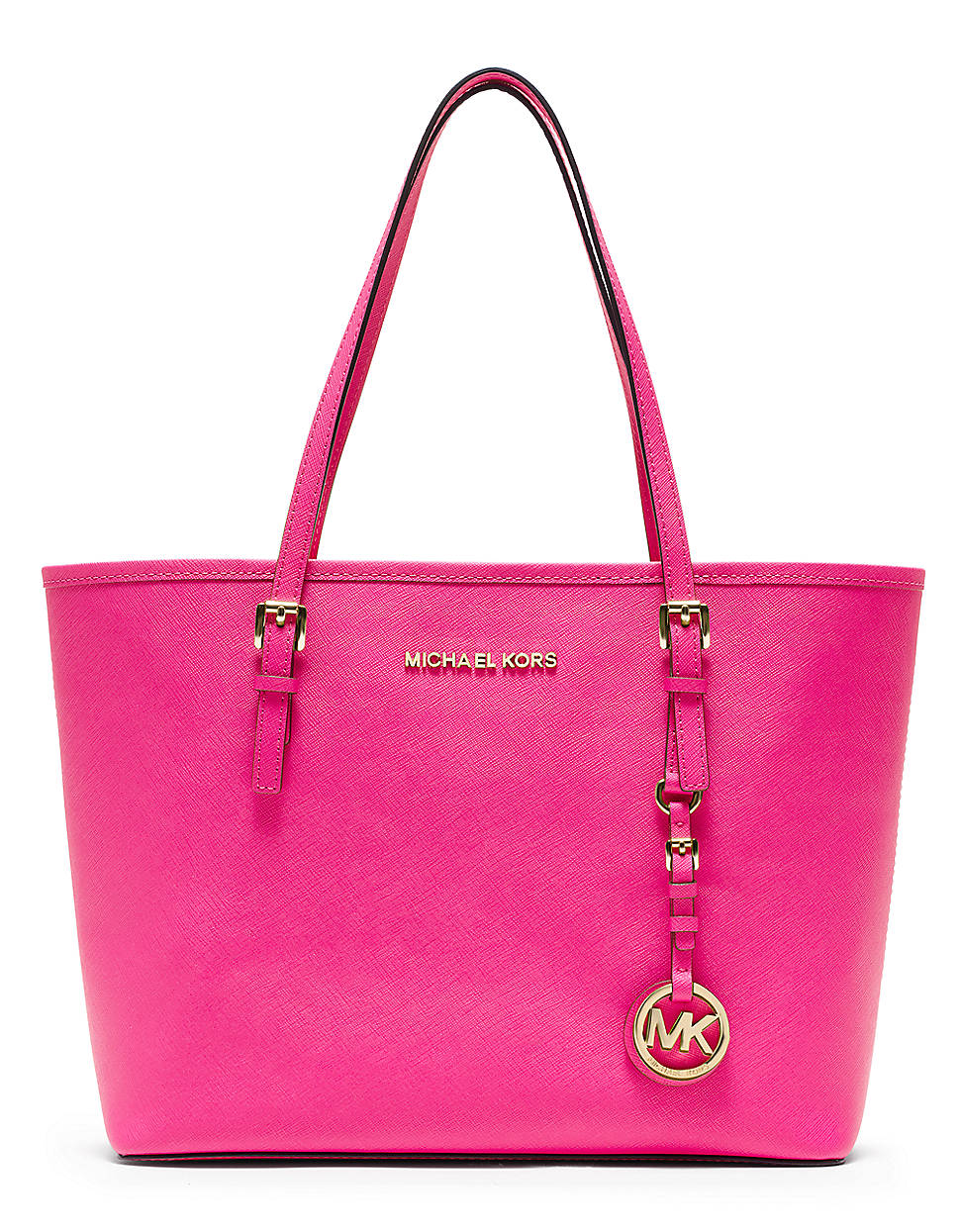 Michael Michael Kors Small Jetset Travel Tote Bag in Pink (neon pink) | Lyst