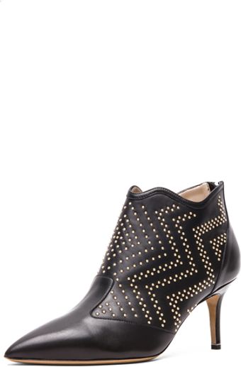 Nicholas Kirkwood Studded Ankle Boot in Black - Lyst