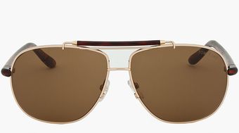 Tom Ford Brown Tortoiseshell Squared Sunglasses - Lyst