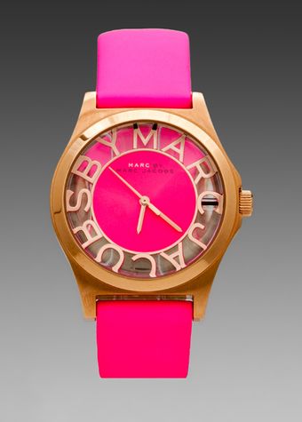 Marc By Marc Jacobs Henry Skeleton Watch in Pink - Lyst