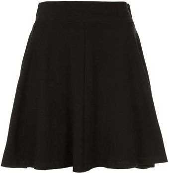 Topshop Black High Waist Skater Skirt - Lyst