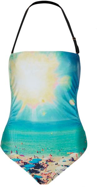 Topshop  Sunshine Beach Swimsuit - Lyst