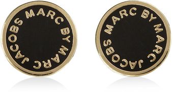 Marc By Marc Jacobs Logo Disc Stud Earrings - Lyst
