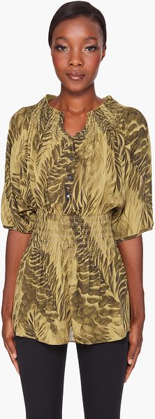 Matthew Williamson Georgette Feather Blouse - Lyst