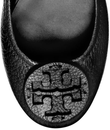 tory burch reva tumbled leather flats
