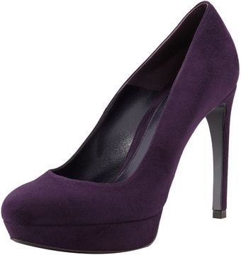 Alexander McQueen Suede Platform Pump - Lyst