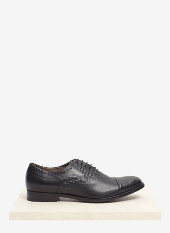 Alexander McQueen Concealed Stud Leather Laceup Shoes - Lyst