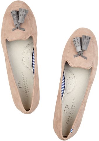 Charles Philip Shanghai Tasseled Suede Slippers - Lyst
