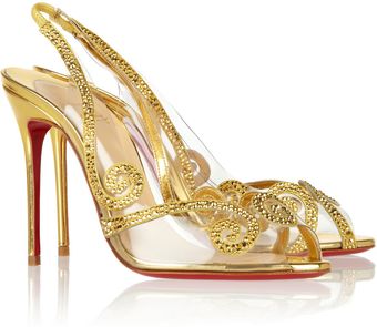 Christian Louboutin Hameau Strass 100 Crystal Embellished Pvc Sandals - Lyst