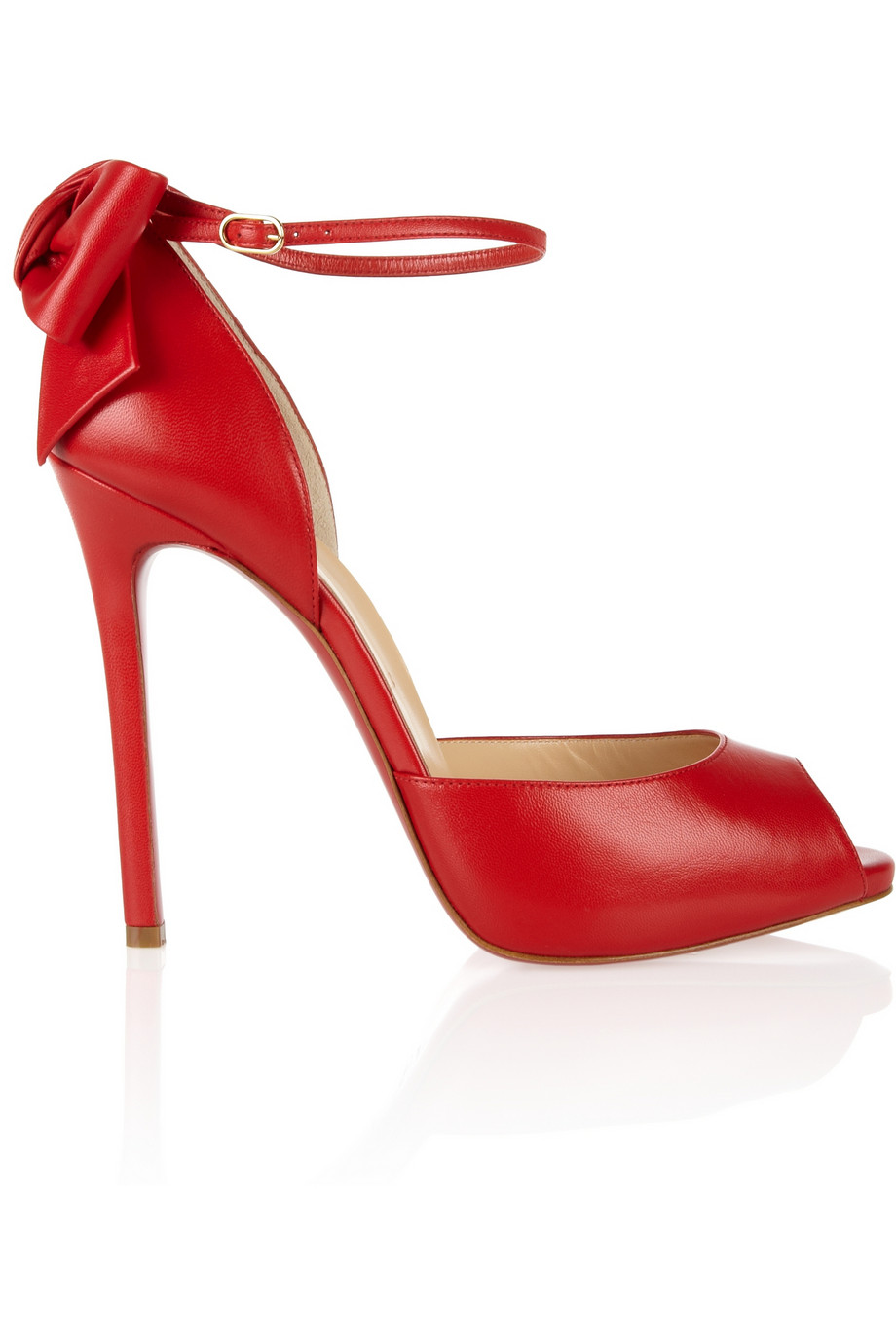 Shoeniverse: CHRISTIAN LOUBOUTIN Red Noeud 120 Bow Embellished ...