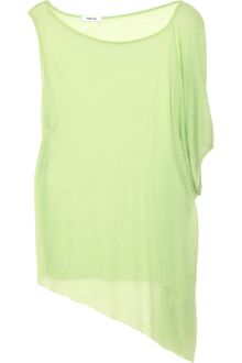 Helmut Lang Asymmetric Draped Jersey Top - Lyst