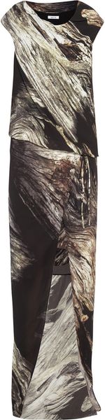 Helmut Lang Printed Crepe Dress - Lyst