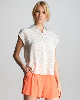 Rebecca Taylor Pleated Silk Shorts - Lyst