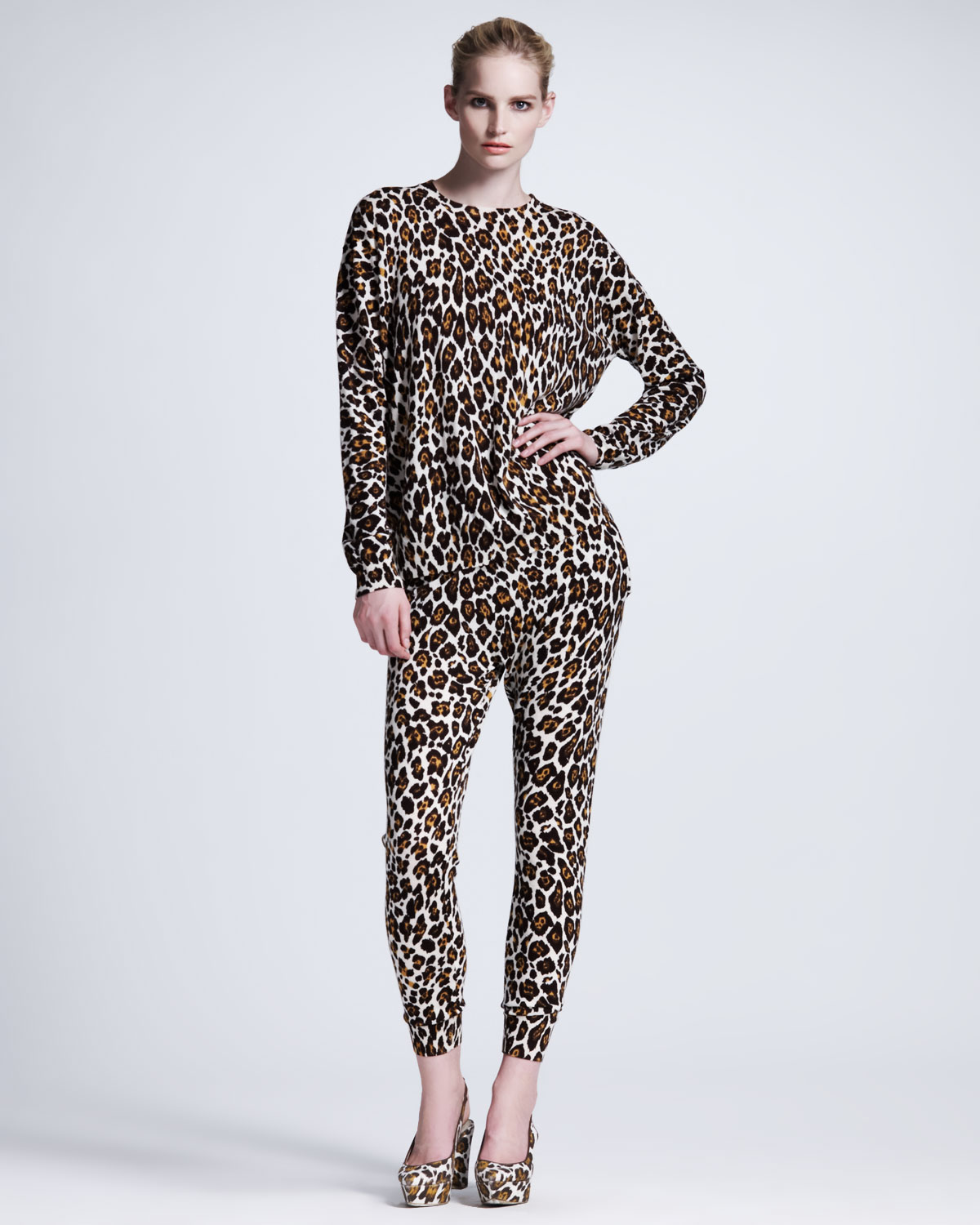 animal print jogging suit