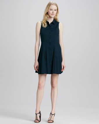 Theory Geniada Sleeveless Shirt Dress - Lyst
