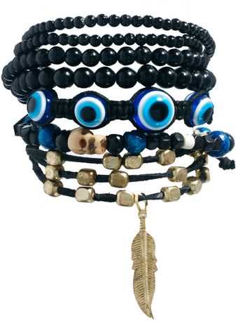 Asos Mixed Bead Bracelet Pack - Lyst