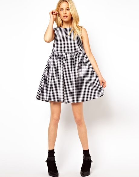 dresses asos dresses asos white petite gingham smock dress dress ...