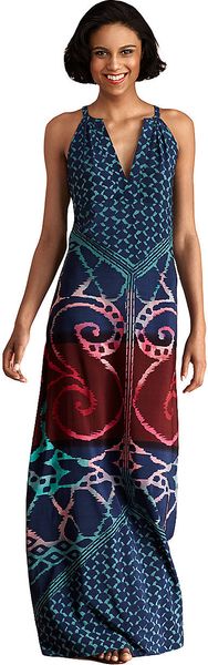 Donna Morgan Banded Neck Maxi - Lyst