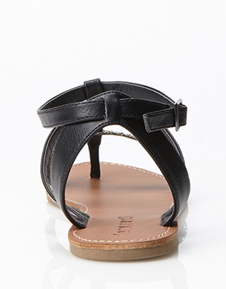 Forever 21 Glittered Gladiator Sandals in Black (BLACKMULTI) | Lyst