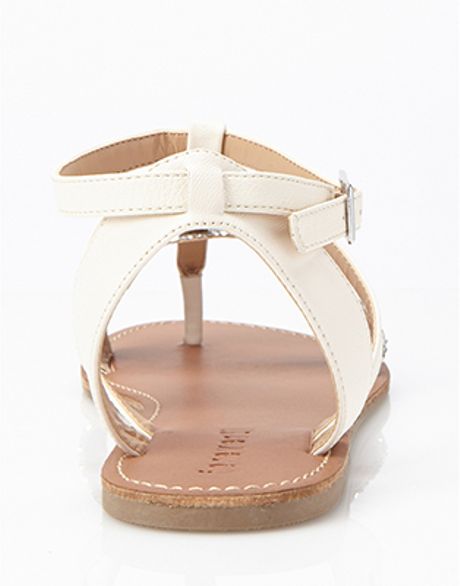 Forever 21 Glittered Gladiator Sandals in Beige (CREAMSILVER) | Lyst