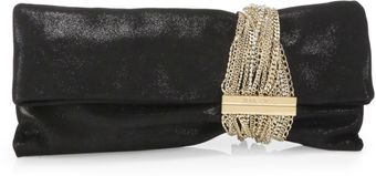 Jimmy Choo Chandra Shimmer Lizard-embossed Leather Clutch - Lyst