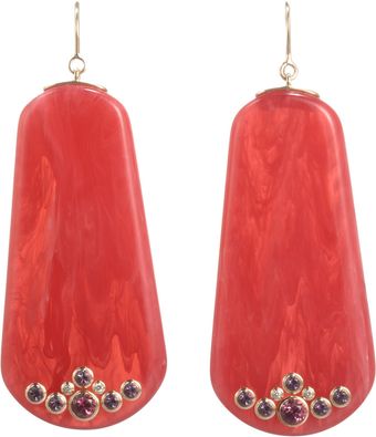 Mark Davis  Bakelite Diamond Amethyst Earrings - Lyst