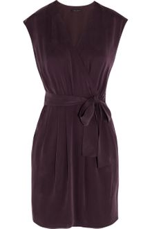 Theory Talya Wrapeffect Washed Silk Dress - Lyst