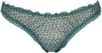 Topshop Mini Spot Floral Print Thong - Lyst