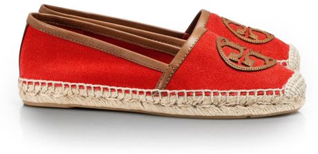 flat red espadrilles