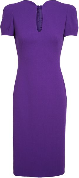 Alexander McQueen Crepe Virgin Wool Dress - Lyst