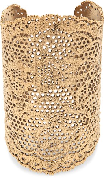Aurelie Bidermann  Gold Laser Cut Lace Cuff - Lyst