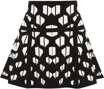 Diane Von Furstenberg Flote Intarsia Stretch Knit Mini Skirt - Lyst