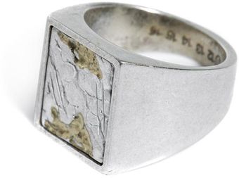Maison Martin Margiela Scratched Effect Ring - Lyst