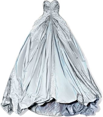 Zac Posen Butterfly Taffeta Strapless Princess Gown - Lyst