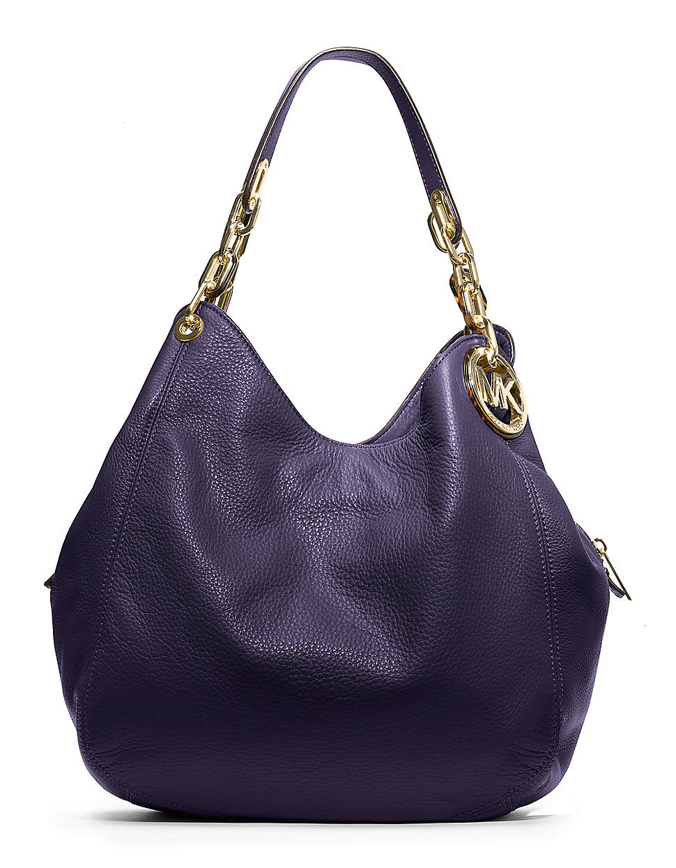 Lyst Michael Michael Kors Fulton Leather Shoulder Bag In Purple