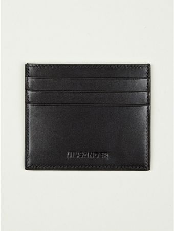 Jil Sander Mens Leather Card Holder - Lyst
