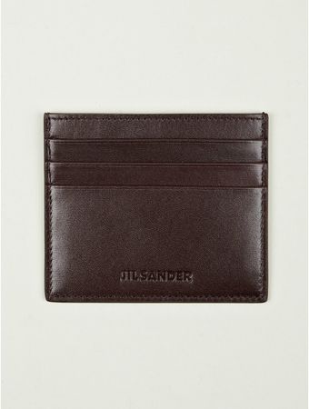 Jil Sander Mens Leather Card Holder - Lyst