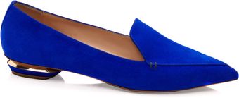 Nicholas Kirkwood Blue Suede Pointy Slipper - Lyst