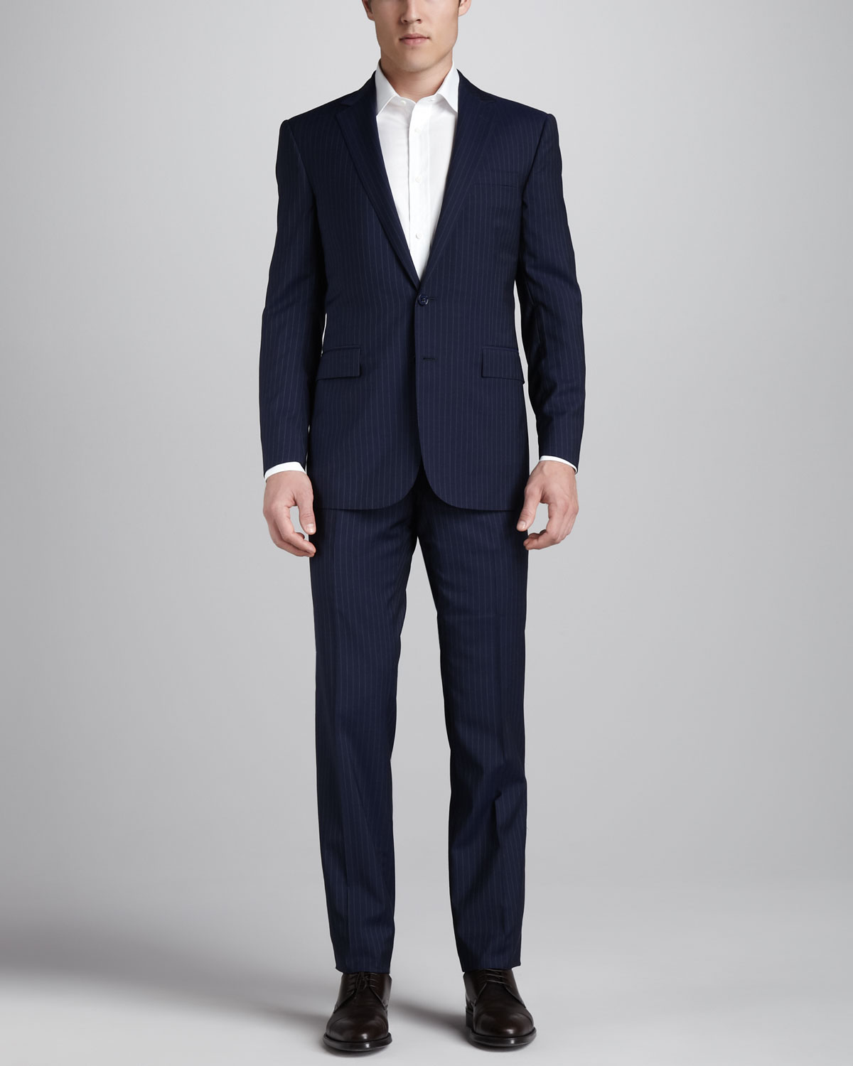 Ralph Lauren Black Label Pinstripe Suit Navy in Blue for Men (40R) | Lyst